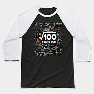 Square Root Of 100 10th Birthday Math Lover 10 Year Old Bday Baseball T-Shirt